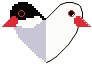 二羽の文鳥がハートをつくる ことりのゆめのロゴ